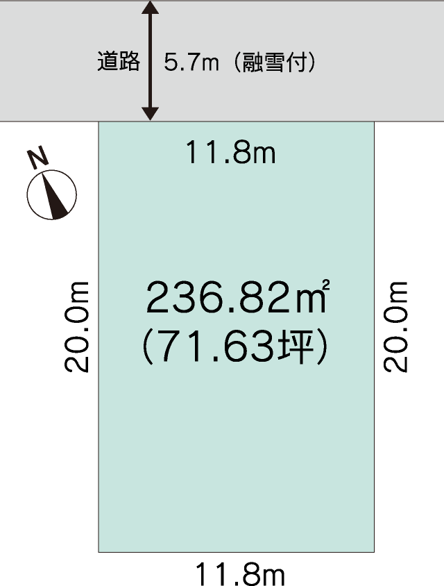 富山市五福 売土地 区画図