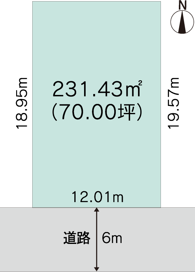 富山市北代 売土地 区画図