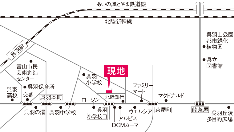 富山市呉羽本町 分譲地 地図