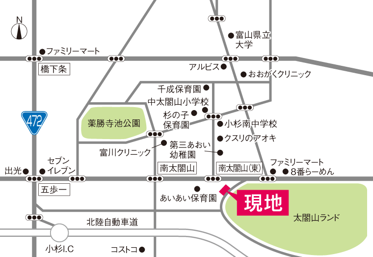 射水市太閤山 分譲地 地図