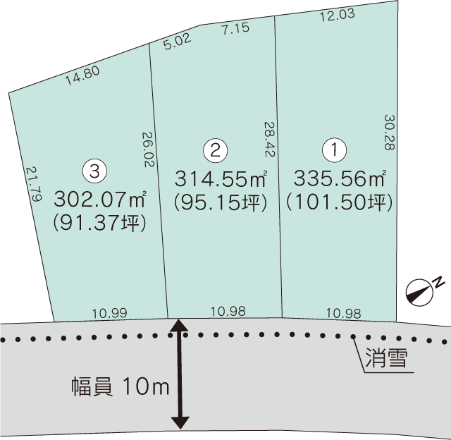 射水市太閤山 分譲地 区画図