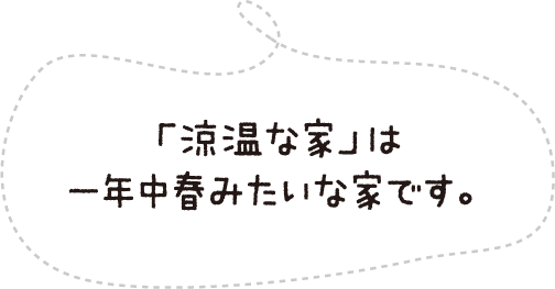 「涼温な家」は一年中春みたいな家です。
